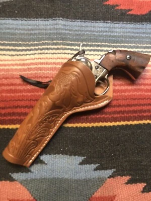 左手西部枪套十字拉适合 Colt SAA Uberti EMF Pietta 1873 5.5 — 第 1/4 张图片