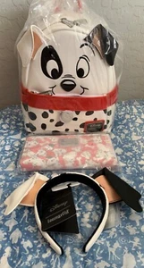 Loungefly Disney 101 Dalmatiner 60th Anniversary RUCKSACK ~ OHREN ~ GELDBÖRSE Set - Bild 1 von 2