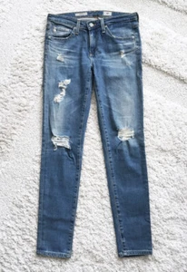 $235 AG Stilt Destructed Distressed 18 Yr Cigarette Leg SKINNY JEANS * 26R ~ NEW - Picture 1 of 7