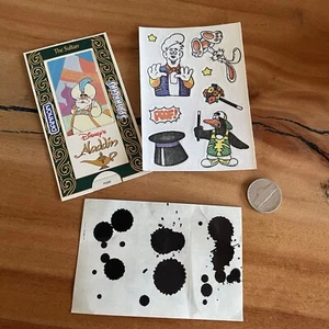 Lotto adesivi vintage anni 90 food ephemera cucina bambini inserti Dannon Aladdin Bj & Chef - Foto 1 di 2