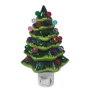 Christmas Tree Night Light Decorative Retro Resin Christmas Tree Night Light - Picture 1 of 11