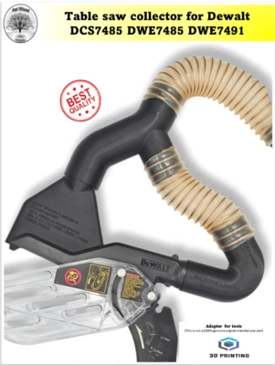 ART WOOD LINCOLN Dewalt DCS7485 DWE7485 DWE7491 Staubabsaugung Abfallrohrspalter Made UK