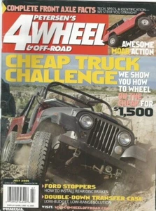 4 WHEEL & OFF-ROAD 2005 JULY - CHEAP TRUCK CHALLENGE, FRONT AXEL FACTS - Imagen 1 de 1