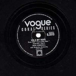 #1 65 years ago! DON CORNELL 78 HOLD MY HAND / I'M BLESSED VOGUE CORAL Q 2013 E - Picture 1 of 1