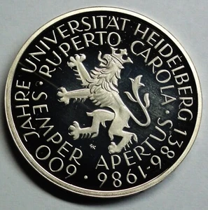 5,- DM 1986 D - 600 Jahre Universität Heidelberg - PP +Kapsel - Bild 1 von 4