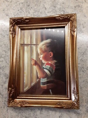 Mini litografía "Daddy's Home" 1993 Donald Zolan #A1451 Foto 1 de 4