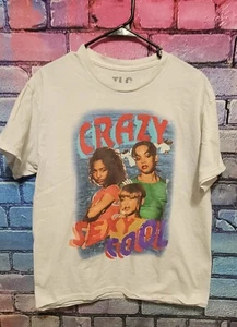 TLC Crazy Sexy Cool White Graphic T-Shirt Medium Vintage Music Tee - Picture 1 of 3