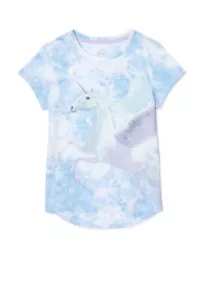 Wonder Nation Girls Size 10-12 Starry Ethereal Unicorn Short Sleeve Tee New - Picture 1 of 3