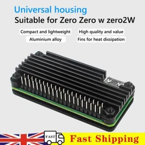 For Raspberry Pi Zero 2W Aluminum Shell Kit w/Vertical Pin Header (Black A) - Afbeelding 1 van 8