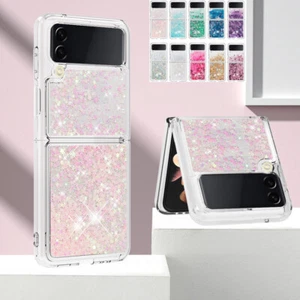For Samsung Galaxy Z Flip 6 5 3/4 Shockproof Quicksand Hybrid TPU Glitter Case - Picture 1 of 67