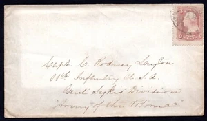 US 1861 CIVIL WAR COVER ADDRESSED TO CAPTAIN CALEB RODNEY LAYTON, 11TH INFANTRY - Picture 1 of 2