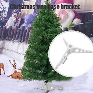 Christmas Tree Base Bracket Plastic Bottom White Triangle Foot Stand, U5C3