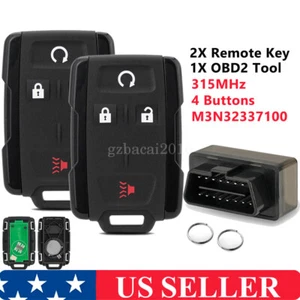 2 For 2014 2015 2016 2018 GMC Sierra 1500 2500 3500 HD Remote Key Fob + Tool Kit - Picture 1 of 10