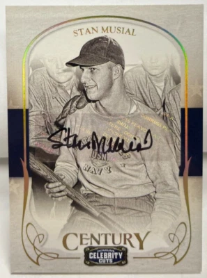 Stan Musial 2008 Donruss Celebrity Cuts CENTURY GOLD Autograph Auto #'d 69/100 - Image 1 of 2