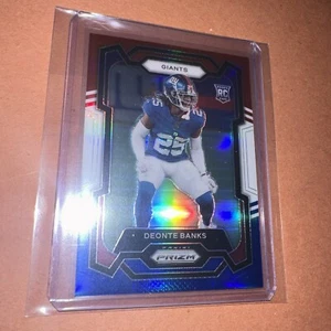 DEONTE BANKS 2023 PANINI PRIZM RED WHITE BLUE RC #376 NEW YORK GIANTS SPRC - Picture 1 of 4