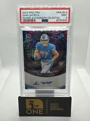 2023 Spectra - RC Auto Celestial #15/75 - PSA 9 - Sam LaPorta RC - Lions - Image 1 of 2