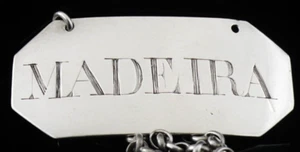 Scottish Antique Sterling Silver MADEIRA Decanter Label, Dick & Robertson c.1796 - Picture 1 of 12