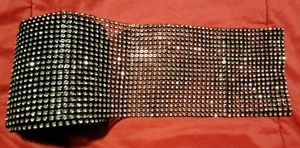 Rotolo largo 5 iarde x 4" bordo strass nero nuovo con scatola cucito artigianato design Fitz - Foto 1 di 2
