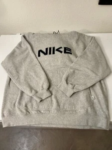 Nike XL Hoodie Men’s Grey/Black Embroidery Y2K Excellent Condition Soft Fabric - Picture 1 of 18