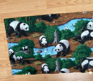 Oso Bambú Bosque Animal Vida Silvestre Árbol Bosque Cortina Cenefa 86" in x 16" in - Imagen 1 de 10