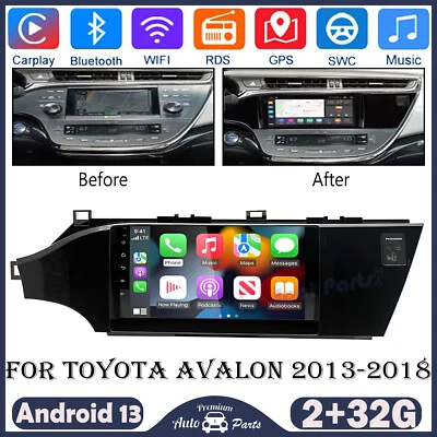 For Carplay Android 13.0 Car Stereo Radio GPS BT For Toyota Avalon 2013-2018 - Image 1 of 4