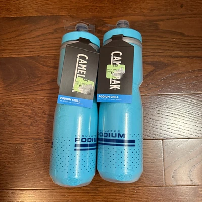CamelBak Podium Chill Bottles 24 oz Bike Water Bottle LOT OF 2 Blue - Image 1 of 3