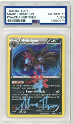 PSA Marc Thompson Signed Hydreigon 79/101 Noble Victories Holo Pokemon TCG 2011 - Image 1 of 2