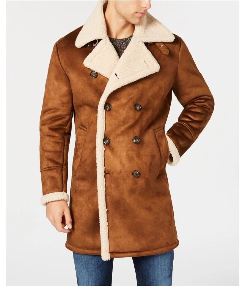 GUESS Mens Faux Shearling Coat - Image 1 of 1