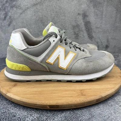 New Balance 574 Zapatos Mujer Talla 9 Gris Amarillo Gamuza Malla ENCAP Informal WL574CM2 Foto 1 de 4