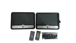 2 RCA Twin 9" Mobile LCD DVD Players-Black DRC6296 w/ carry bag 2Remotes - Picture 1 of 5