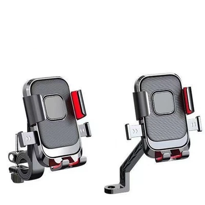 Motorcycle Rearview Mirror Mobile Phone Holder with Adjustable Viewing Angle - Image 1 of 4