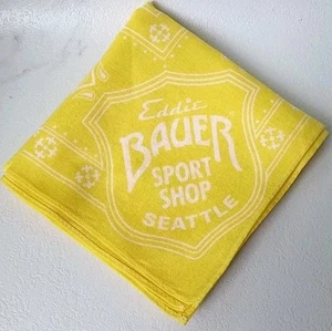 Vintage EddieBauer Bandana Yellow 51cm Japan - Picture 1 of 4