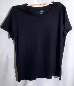 Eddie Bauer T-Shirt Damen Gr. XL Schwarz Rundhals Kurzarm 100% Baumwolle - Bild 1 von 9