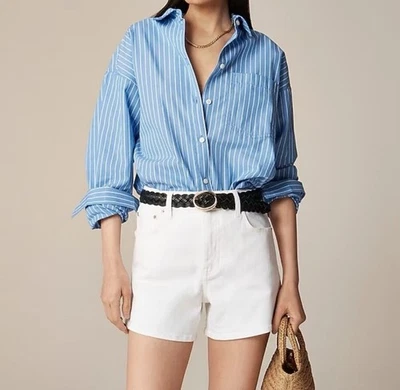 J Crew White High-Rise Denim Shorts Womens Size 25 New NWT - Image 1 of 4