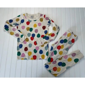 Hanna Andersson Easter Egg Pajamas Top Bottoms - Size Girl's 10 PLAY CONDITION - Picture 1 of 10
