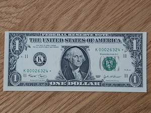 2003 $1 "STAR NOTE" DALLAS DISTRICT UNC/GEM K00026324* 000 START 2 OF 3 CONS SER - Picture 1 of 5