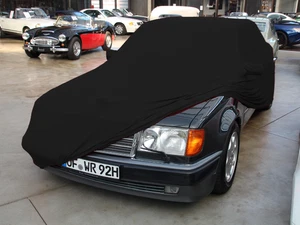 Copertura protettiva garage completa nera con tasche a specchio per Mercedes Classe E W124  - Foto 1 di 5