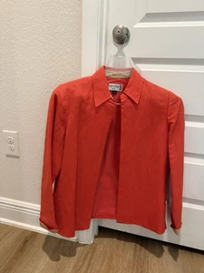 Kasper Blazer vorne offen Größe 12 Damen orange Taschen mittellang - Bild 1 von 3