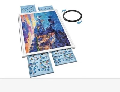Tablero de rompecabezas giratorio Purelax 28"x 35" con 4 cajones medianos tiene capacidad para 1500 piezas Foto 1 de 2
