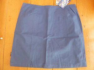 TRESPASS BRIGHT DARK MID BLUE TWILL SLIM SKIRT 'AUNTIE' L XL NEW - Picture 1 of 2