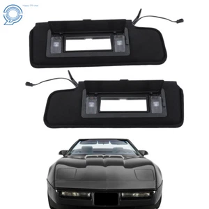 For 1984-1996 Chevy Corvette C4 Sunvisor Pair New W/Vanity Mirror & LED Light - Picture 1 of 21