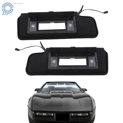 For 1984-1996 Chevy Corvette C4 Sunvisor Pair New W/Vanity Mirror & LED Light - Image 1 of 4