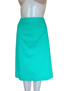 Marina Rinaldi Womens Green Pencil Aline Midi Skirt Virgin Wool Size XL - Picture 1 of 11