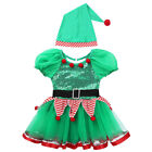 Kinder M&#228;dchen Weihnachtskost&#252;m Elf Tanztrikot Santa Weihnachtskleid Tulle Mesh