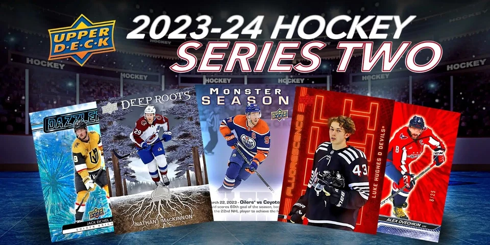 2023-24 Upper Deck Series 2 Hockey Cards -- Base, Inserts, Young Guns - Image 1 of 1
