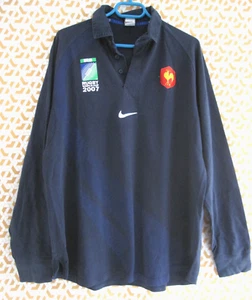 Maillot Rugby Equipe QUINZE de FRANCE 2007 Coton Nike Vintage FFR Homme - XXL - Picture 1 of 12
