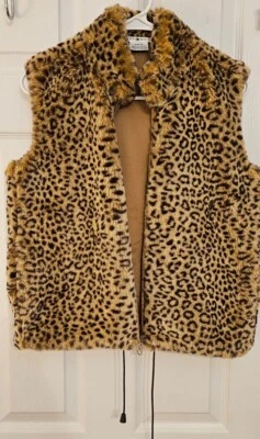 Jaqueta de manga curta Tommy Hilfiger marrom estampa de leopardo animal. Tamanho S - Imagem 1 de 4