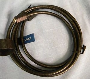 Cable coaxial Cat 5 6 pies de largo 18 AWG hembra x hembra negro nuevo - Imagen 1 de 2