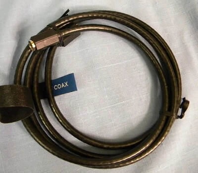 Cat 5 Coaxial Coax Cable 6 foot Long 18 AWG Female x Female Black New - Image 1 of 2