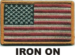 United States US Flag Faded Vintage Look Iron on Sew on Embroidered Patch - Picture 1 of 1